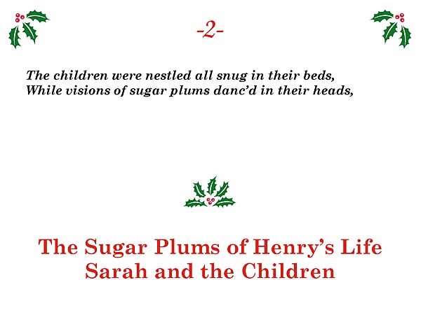 The Sugar Plums of Henry's Life Title