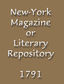1791 New-York Magazine; or Literary Repository